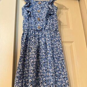 Lily Bleu Blue Floral Kids Casual Dress